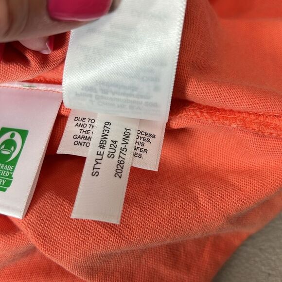J. Crew BW379 orange Vintage-wash Cotton Pocket T-shirt size med NWT - Picture 8 of 9